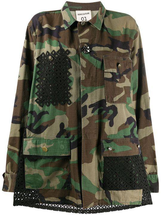 lase cut panels camouflage jacket展示图