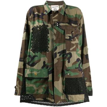 lase cut panels camouflage jacket