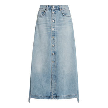 Nella Denim Button-Front Skirt