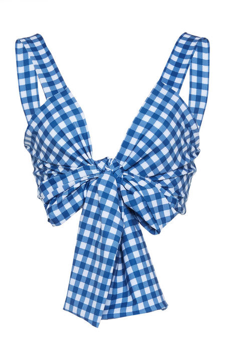 Cernobbio Gingham Check Bikini Top展示图