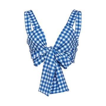 Cernobbio Gingham Check Bikini Top