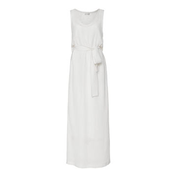 Linen Silk Pailette Maxi Dress