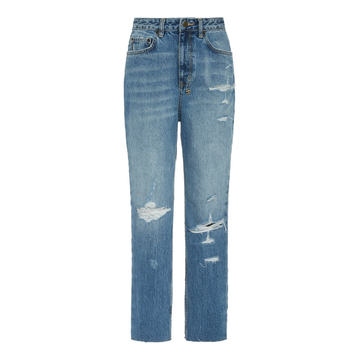 Chlo Wasted Rigid High-Rise Straight-Leg Jean