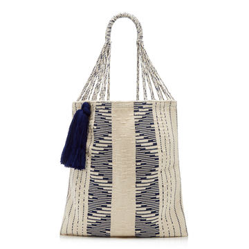 Bianca Woven Cotton Tote Bag