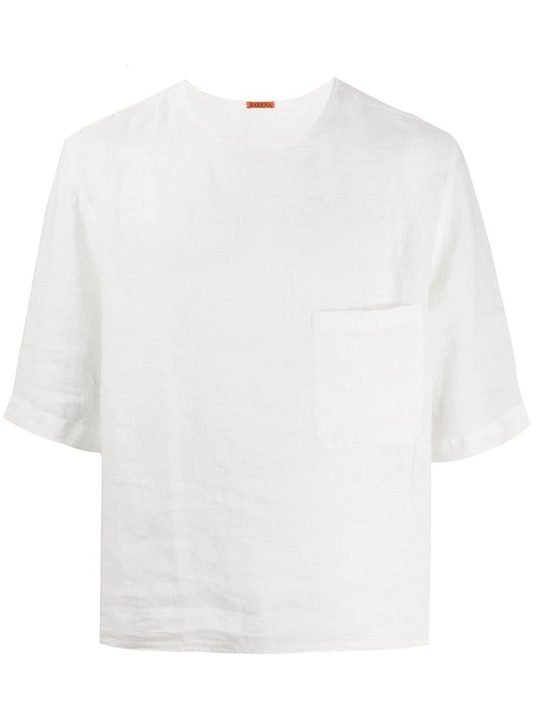boxy-fit linen T-shirt展示图