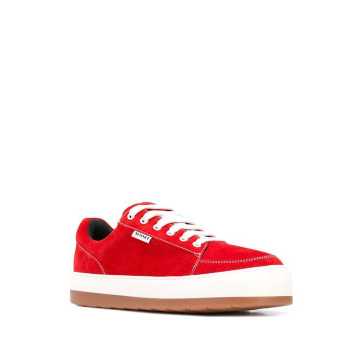 contrast stitch low-top sneakers