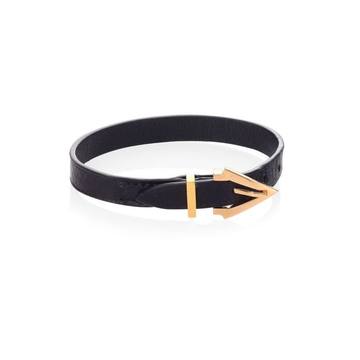 Mini Titan Pelle Leather Bracelet/Rose Goldtone