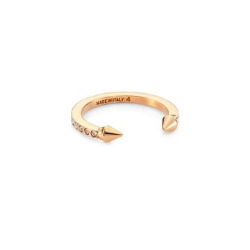 Super Ultra Mini Titan Crystal Ring/Rose Goldtone