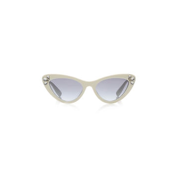 Cat-Eye Crystal-Embellished Acetate Sunglasses