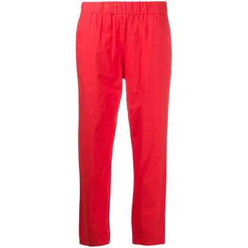 high-rise cropped skinny trousers