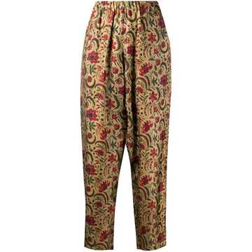 tapered floral print trousers