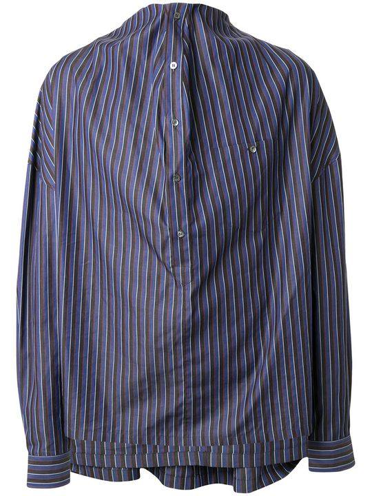 draped striped shirt展示图