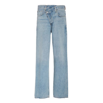 Criss Cross Upsized High-Rise Straight-Leg Jean