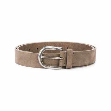 textured leather belt