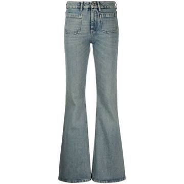 high waist flared jeans