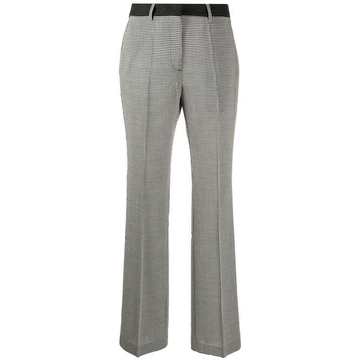 woven check tailored trousers