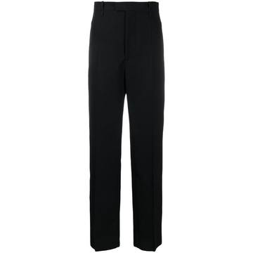 high-waisted tailored trousers