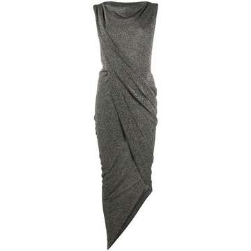 draped asymmetric hem dress