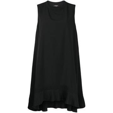 pleated hem sleeveless dress