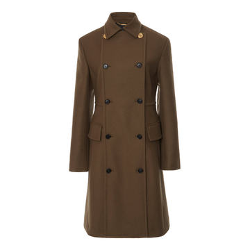 Virgin Wool Double-Breasted Coat