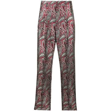 paisley print tailored trousers