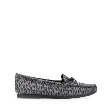 all-over logo loafers