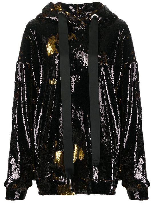 sequin embellished hoodie展示图