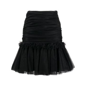 tulle ruffled-hem skirt