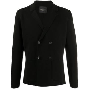 single-breasted cotton blazer