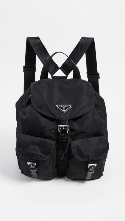 Prada Black Nylon Backpack展示图