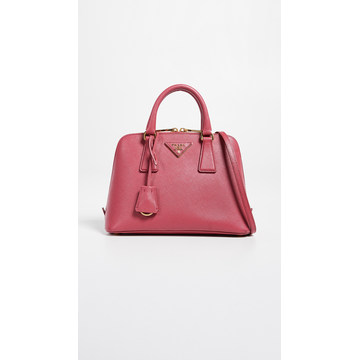 Prada Pink Saffiano Promenade 小号公文包