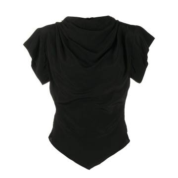 mock neck fitted top