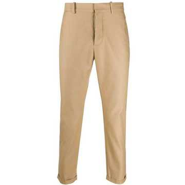 cropped slim fit trousers