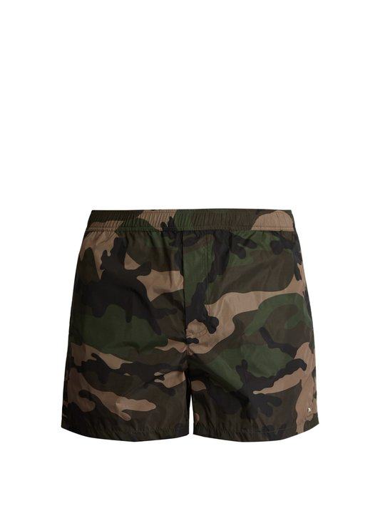 Camouflage-print swim shorts展示图