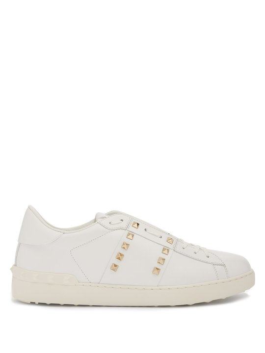 Rockstud Untitled #11 low-top leather trainers展示图