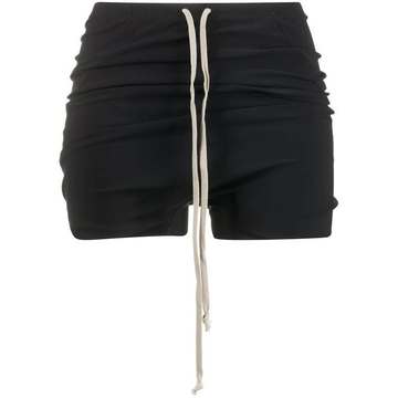 ruched drawstring waist shorts