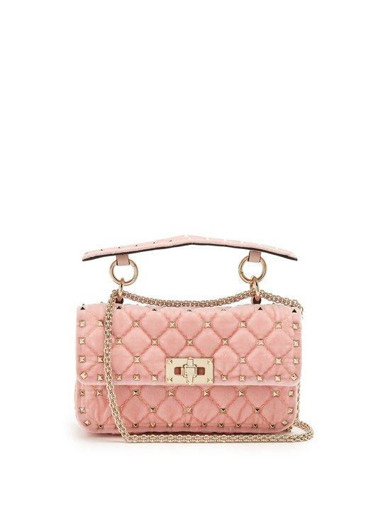 Rockstud Spike small quilted-leather shoulder bag展示图