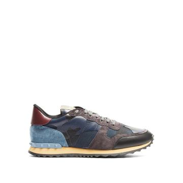 Rockrunner camouflage suede and leather trainers