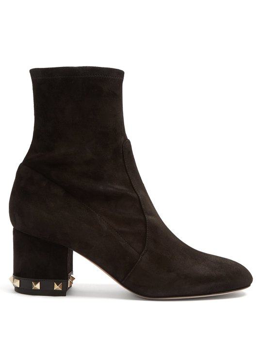 Rockstud suede ankle boots展示图