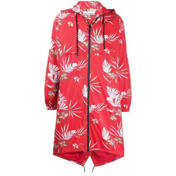 embroidered hooded coat
