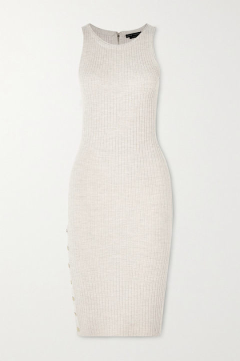 Jenner 羊毛混纺中长连衣裙展示图