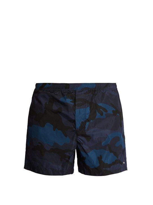 Camouflage-print swim shorts展示图