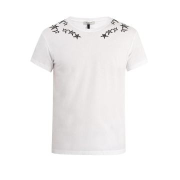 X Zandra Rhodes star-print cotton-jersey T-shirt