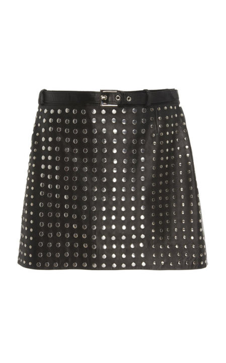 Bonnie Studded Leather Skirt展示图