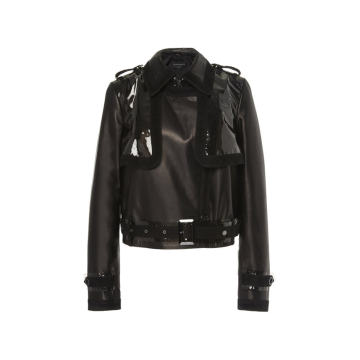 Reign Cropped Leather Jacket