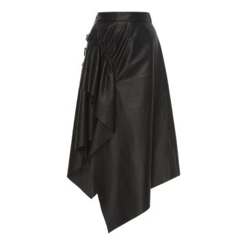 Sally Asymmetrical Leather Skirt