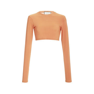 Rosen Crepe Cropped Top