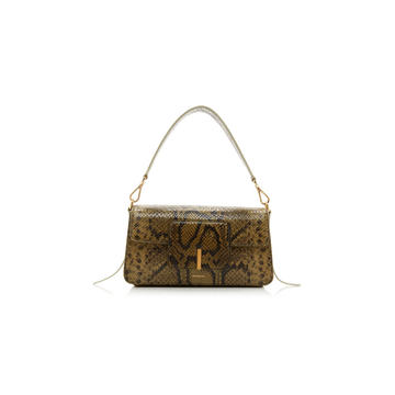 Georgia Snake-Effect Leather Shoulder Bag