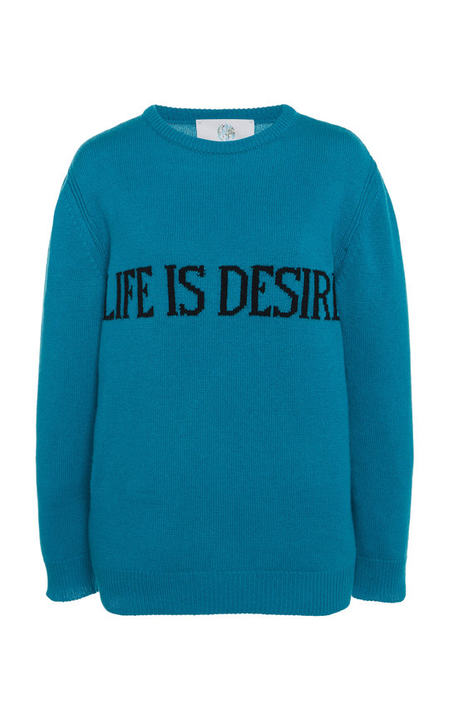 "Life Is Desire" Eco-Cashmere Sweater展示图