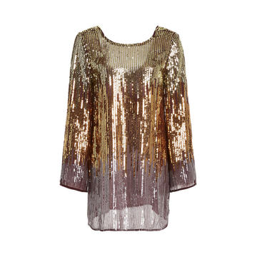 Aria Sequined Chiffon Mini Dress